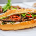 Roasted pork baguette