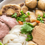 Rare Beef & Meatball Noodle Soup